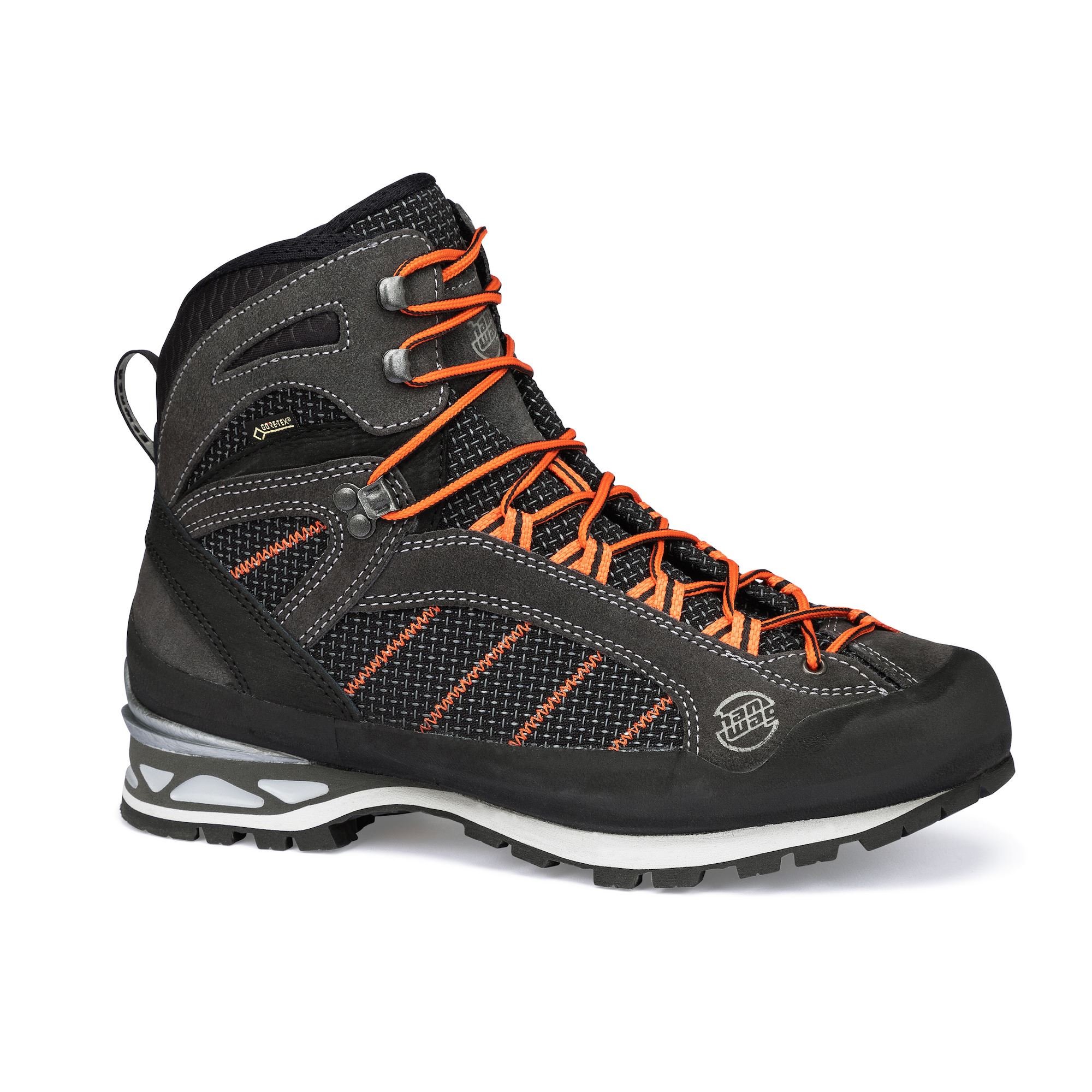 Hanwag Men's Makra Combi GTX Mountaineering Shoes Deep Grey/Orange AWUPL7401